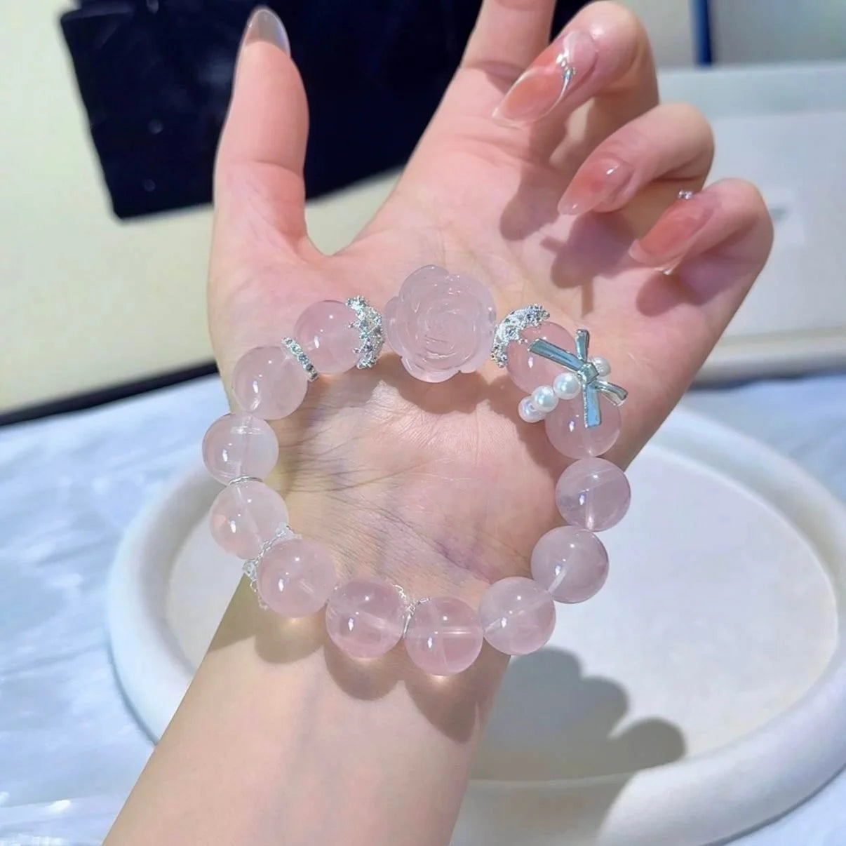 Rose Quartz Bracelet for Beauty & Self-Love | Venus in 1st House