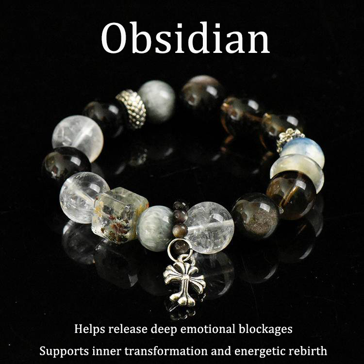 Obsidian Bracelet for Protection & Deep Power | Mars in 8th House